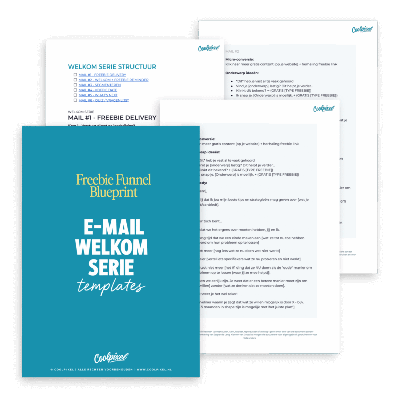 Gratis weggever e-mail welkom serie